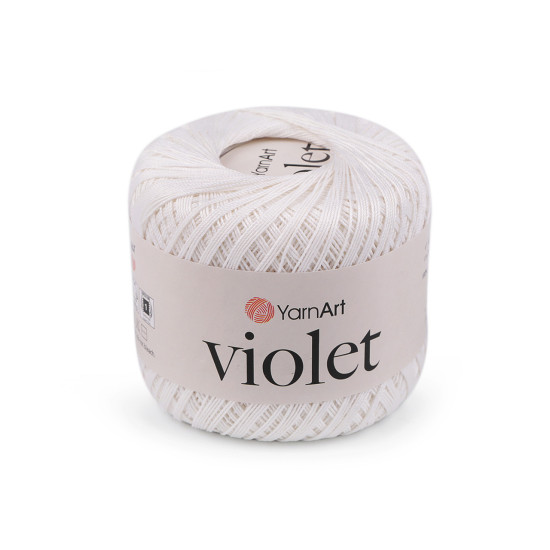 Fir de croșetat din bumbac violet, 50 g - Gri deschis (6 Bucăți) Fir de croșetat din bumbac violet, 50 g - Gri deschis (6 Bucăți)