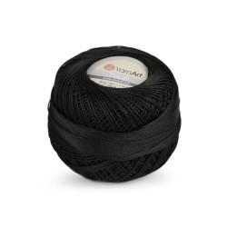 Fir de croșetat tulip, 50 g - Negru (18 Bucăți)
