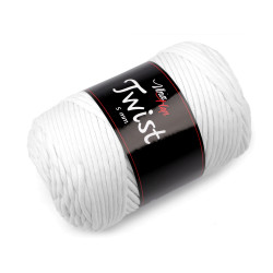 Fir de de tricotat din bumbac twist 500 g - Alb (1 Bucată)
