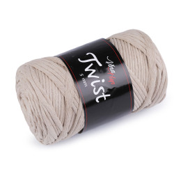 Fir de de tricotat din bumbac twist 500 g - Bej deschis (1 Bucată)