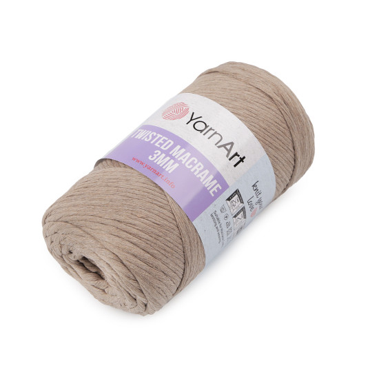 Fire de tricotat twisted macrame 250 g - Gri foarte deschis (1 Bucată) Fire de tricotat twisted macrame 250 g - Gri foarte deschis (1 Bucată)
