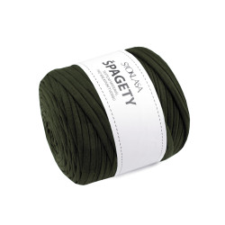 Bandă de tricotat spaghetti,  550 g - Verde kaki (1 Bucată)