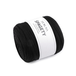 Bandă de tricotat spaghetti,  550 g - Negru (1 Bucată)