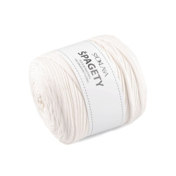 Bandă de tricotat spaghetti,  550 g - Crem foarte deschis (1 Bucată)