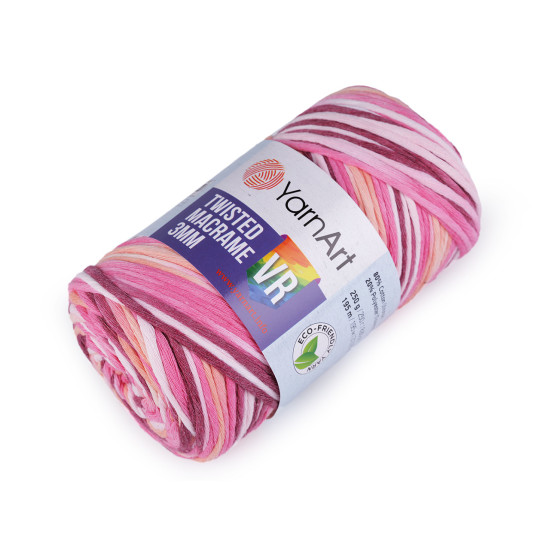 Fire de tricotat twisted macrame 250 g - Albastru deschis (1 Bucată) Fire de tricotat twisted macrame 250 g - Albastru deschis (1 Bucată)