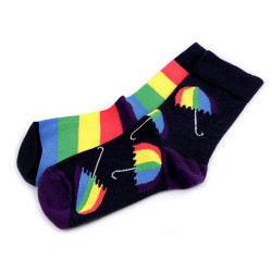 Șosete vesele din bumbac wola în glob cadou cu pandantiv - Multicolor (1 Pereche)
