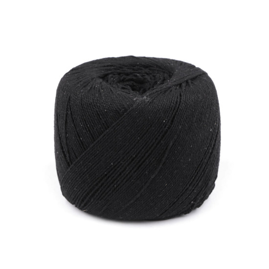 Fire din bumbac macrame ø1,5-2 mm - Negru (1 Bucată) Fire din bumbac macrame ø1,5-2 mm - Negru (1 Bucată)