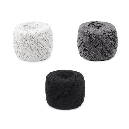 Fire din bumbac macrame ø1,5-2 mm - Negru (1 Bucată) Fire din bumbac macrame ø1,5-2 mm - Negru (1 Bucată)