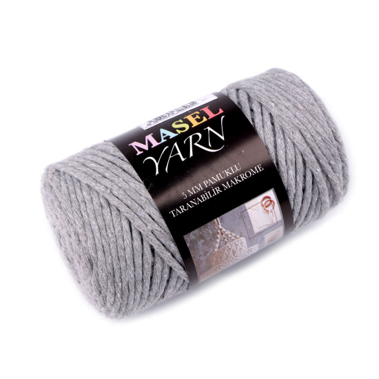 Fire macrame din bumbac reciclat ø5 mm - Gri închis (4 Bucăți) Fire macrame din bumbac reciclat ø5 mm - Gri închis (4 Bucăți)