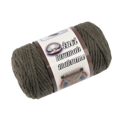 Fire macrame din bumbac reciclat ø5 mm - Gri verzui deschis (1 Bucată)