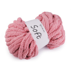 Fire de tricotat chenille soft 250 g - Roz pudrat (1 Bucată)