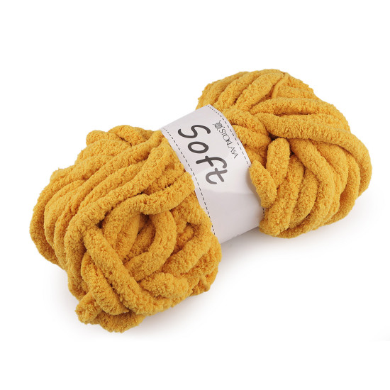 Fire de tricotat chenille soft 250 g - Crem deschis (1 Bucată) Fire de tricotat chenille soft 250 g - Crem deschis (1 Bucată)