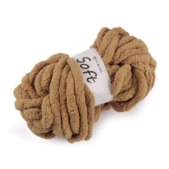 Fire de tricotat chenille soft 250 g - Crem deschis (1 Bucată) Fire de tricotat chenille soft 250 g - Crem deschis (1 Bucată)
