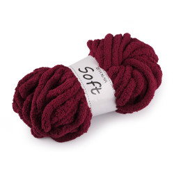 Fire de tricotat chenille soft 250 g - Bordo (1 Bucată)