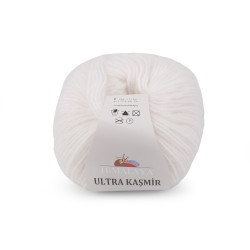 Fire de tricotat ultra kasmir 50 g - Alb (1 Bucată)