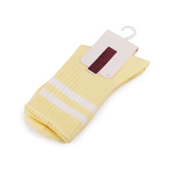 Șosete unisex din bumbac - Galben deschis (1 Pereche)