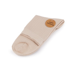 Șosete unisex din bumbac - Bej deschis (1 Pereche)