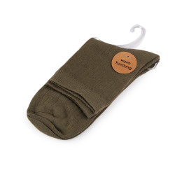 Șosete unisex din bumbac - Verde kaki (1 Pereche)