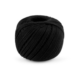 Fire de bumbac macrame ø2 mm - Negru (1 Bucată)