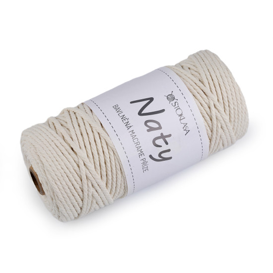 Fire de tricotat din bumbac macrame naty ø3 mm - Gri neutral (3 Bucăți) Fire de tricotat din bumbac macrame naty ø3 mm - Gri neutral (3 Bucăți)