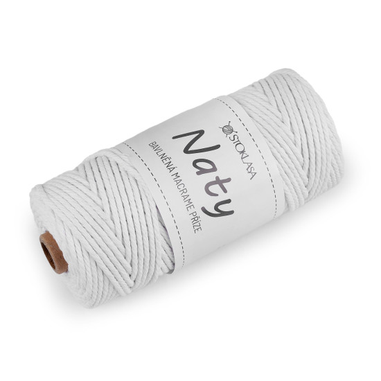 Fire de tricotat din bumbac macrame naty ø3 mm - Gri neutral (3 Bucăți) Fire de tricotat din bumbac macrame naty ø3 mm - Gri neutral (3 Bucăți)