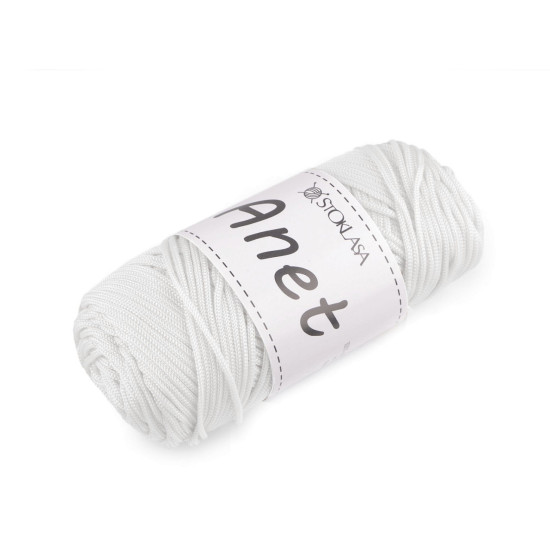 Fire de tricotat si crosetat anet macrame ø2 mm 90 g - Off white (10 Bucăți) Fire de tricotat si crosetat anet macrame ø2 mm 90 g - Off white (10 Bucăți)