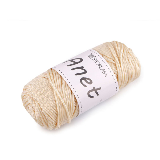 Fire de tricotat si crosetat anet macrame ø2 mm 90 g - Off white (10 Bucăți) Fire de tricotat si crosetat anet macrame ø2 mm 90 g - Off white (10 Bucăți)