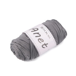Fire de tricotat si crosetat anet macrame ø2 mm 90 g - Gri deschis (1 Bucată)