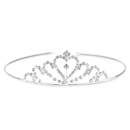 Diademă cu strasuri - Cristal (12 Bucăți)