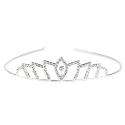 Diademă cu strasuri - Cristal (1 Bucată)