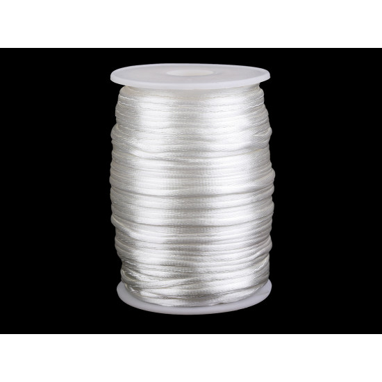 Șnur satinat, ø2 mm - Off white (95 Metri) Șnur satinat, ø2 mm - Off white (95 Metri)