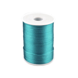 Șnur satinat, ø2 mm - Bleu turcoaz (570 Metri)