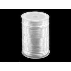 Șnur satinat, ø2 mm - Alb (570 Metri)