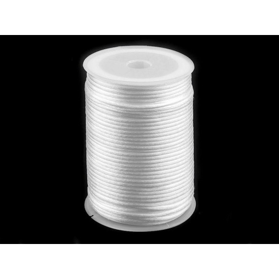 Șnur satinat, ø2 mm - Off white (95 Metri) Șnur satinat, ø2 mm - Off white (95 Metri)