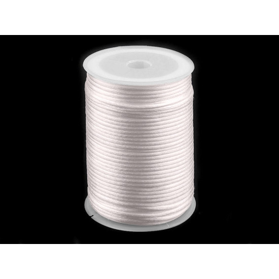 Șnur satinat, ø2 mm - Off white (95 Metri) Șnur satinat, ø2 mm - Off white (95 Metri)