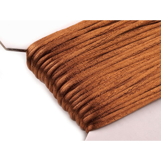 Șnur satinat, ø2 mm - Maro bronz (25 Metri) Șnur satinat, ø2 mm - Maro bronz (25 Metri)