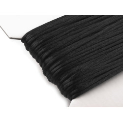 Șnur satinat, ø2 mm - Negru (200 Metri)