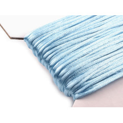 Șnur satinat, ø2 mm - Bleu gheață (25 Metri)