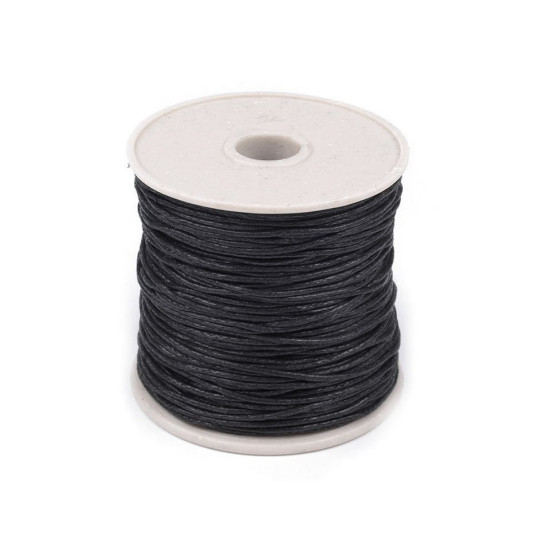 Șnur din bumbac cerat, ø1 mm - Alb (5 Bucăți) Șnur din bumbac cerat, ø1 mm - Alb (5 Bucăți)