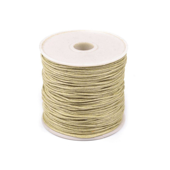 Șnur din bumbac cerat, ø1 mm - Alb (5 Bucăți) Șnur din bumbac cerat, ø1 mm - Alb (5 Bucăți)
