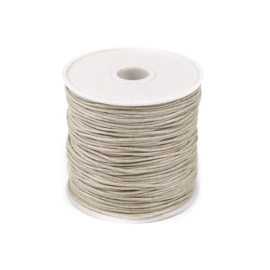 Șnur din bumbac cerat, ø1 mm - Alb (5 Bucăți) Șnur din bumbac cerat, ø1 mm - Alb (5 Bucăți)