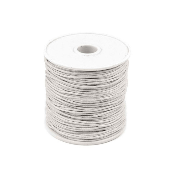 Șnur din bumbac cerat, ø1 mm - Alb (5 Bucăți) Șnur din bumbac cerat, ø1 mm - Alb (5 Bucăți)