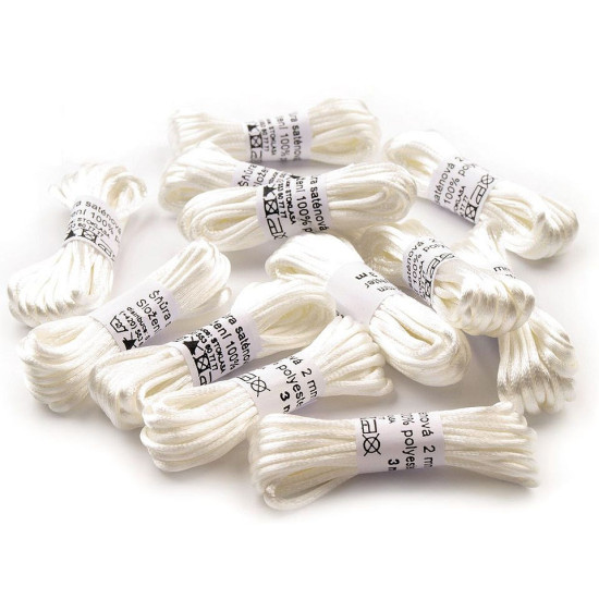 Șnur satinat, ø2 mm, 3 m/buc - Mix deschis (50 Buchete) Șnur satinat, ø2 mm, 3 m/buc - Mix deschis (50 Buchete)
