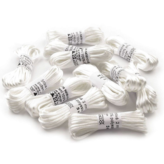 Șnur satinat, ø2 mm, 3 m/buc - Mix deschis (50 Buchete) Șnur satinat, ø2 mm, 3 m/buc - Mix deschis (50 Buchete)