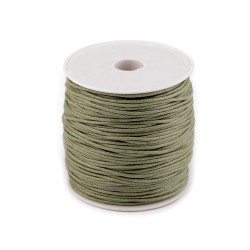 Șnur din bumbac cerat, ø1,8 mm - Verde kaki (1 Bucată)