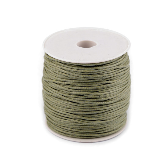 Șnur din bumbac cerat, ø1,8 mm - Verde mentă (10 Bucăți)