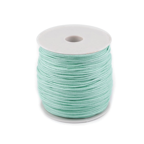 Șnur din bumbac cerat, ø1,8 mm - Verde mentă (10 Bucăți)