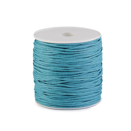 Șnur din bumbac cerat, ø1,8 mm - Verde mentă (10 Bucăți)