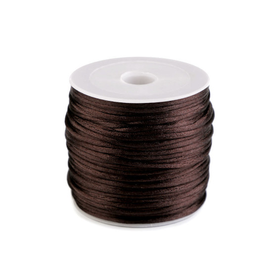 Șnur satinat, ø1 mm - Negru (1 Bucată)