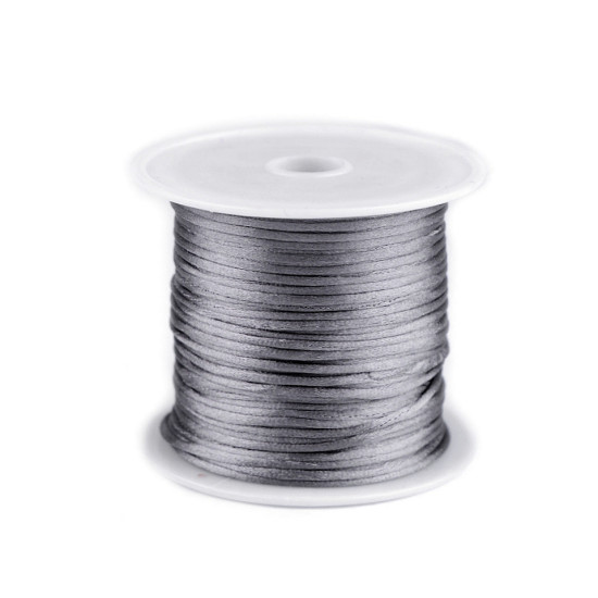 Șnur satinat, ø1 mm - Negru (1 Bucată)